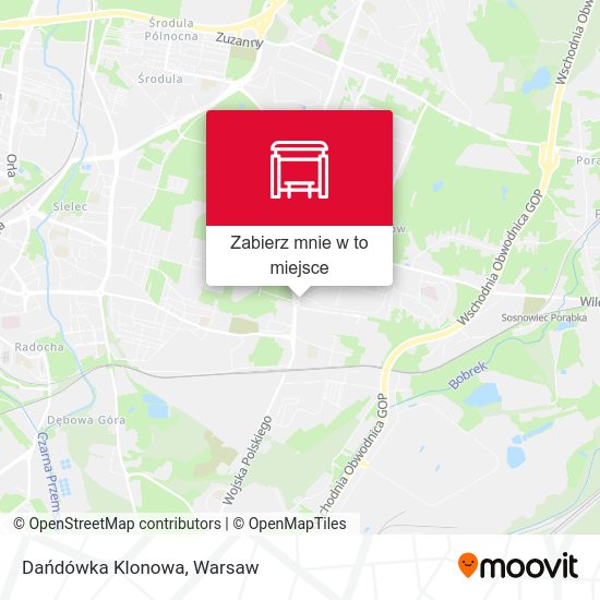 Mapa Dańdówka Klonowa