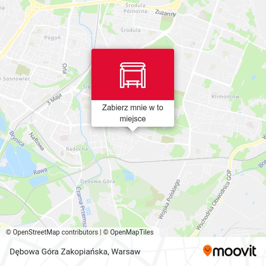 Mapa Dębowa Góra Zakopiańska