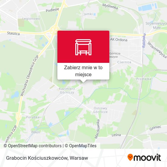 Mapa Grabocin Kościuszkowców