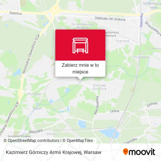 Mapa Kazimierz Górniczy Armii Krajowej