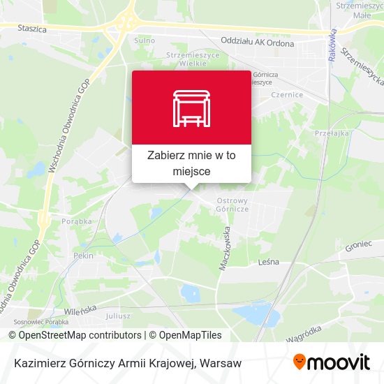 Mapa Kazimierz Górniczy Armii Krajowej