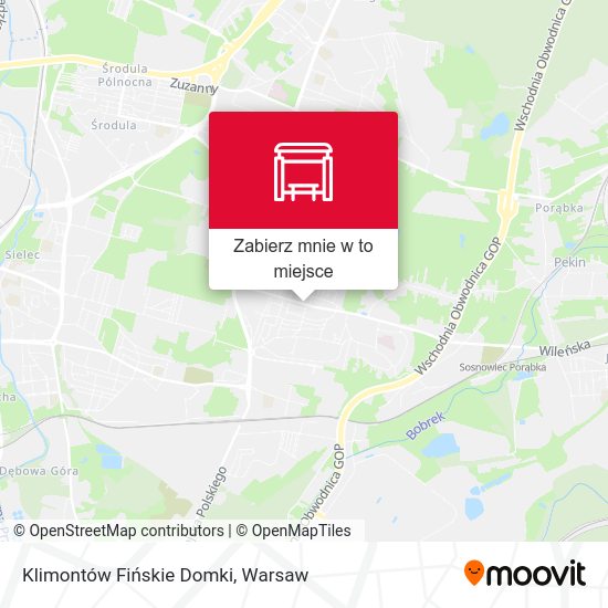 Mapa Klimontów Fińskie Domki