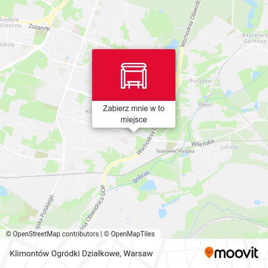 Mapa Klimontów Ogródki Działkowe