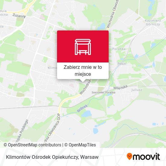 Mapa Klimontów Ośrodek Opiekuńczy