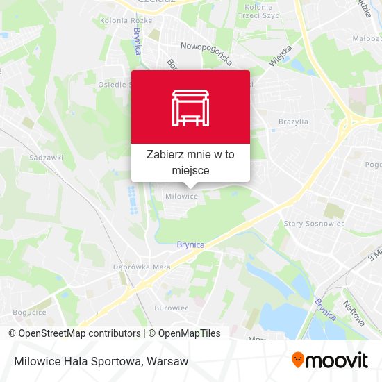 Mapa Milowice Hala Sportowa