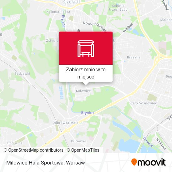 Mapa Milowice Hala Sportowa