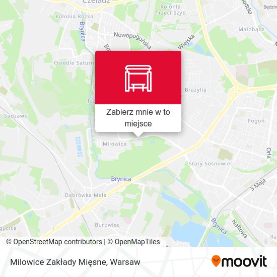 Mapa Milowice Zakłady Mięsne