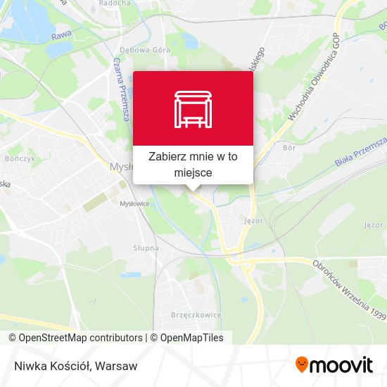 Mapa Niwka Kościół