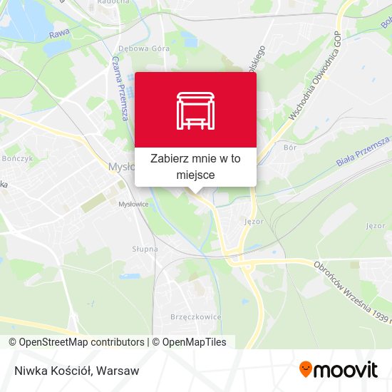 Mapa Niwka Kościół