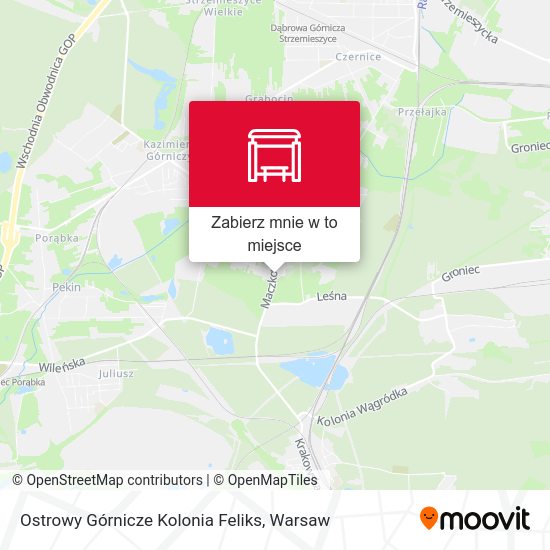 Mapa Ostrowy Górnicze Kolonia Feliks