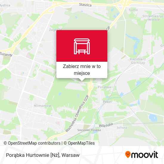 Mapa Porąbka Hurtownie [Nż]