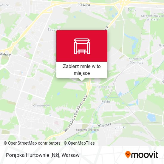 Mapa Porąbka Hurtownie [Nż]