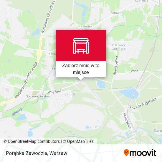 Mapa Porąbka Zawodzie