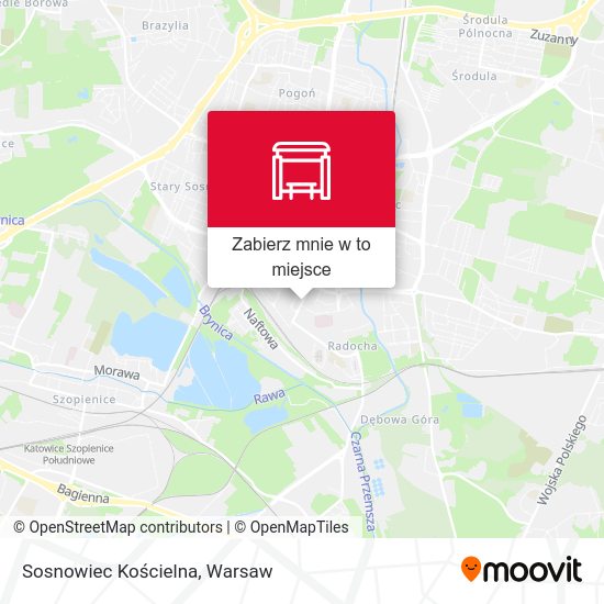 Mapa Sosnowiec Kościelna