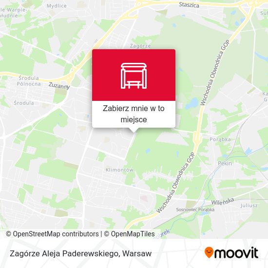 Mapa Zagórze Aleja Paderewskiego