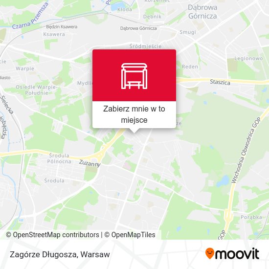 Mapa Zagórze Długosza