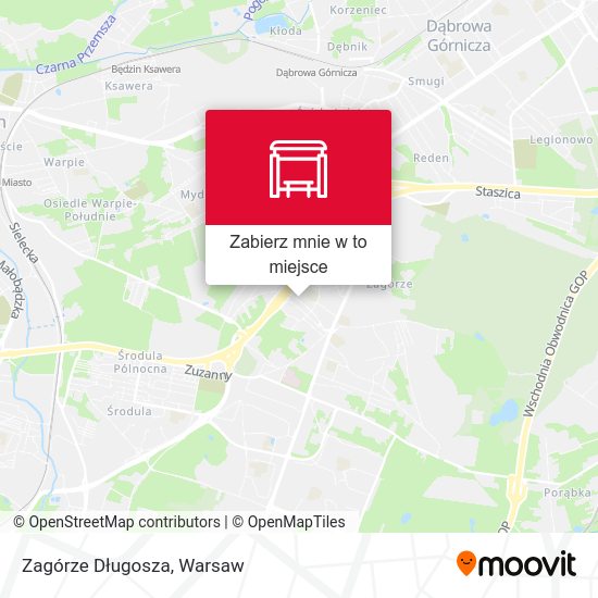 Mapa Zagórze Długosza