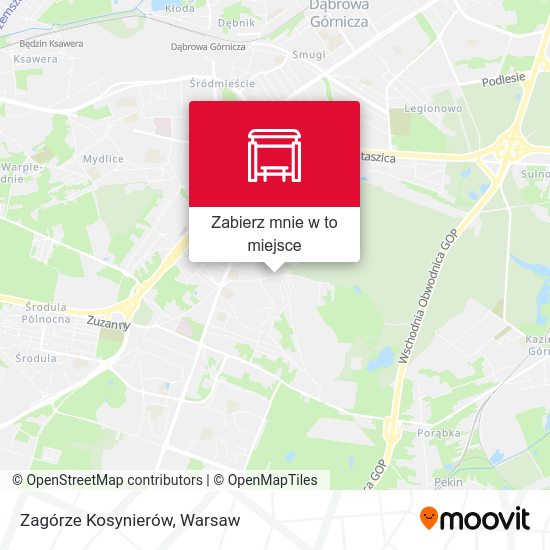 Mapa Zagórze Kosynierów