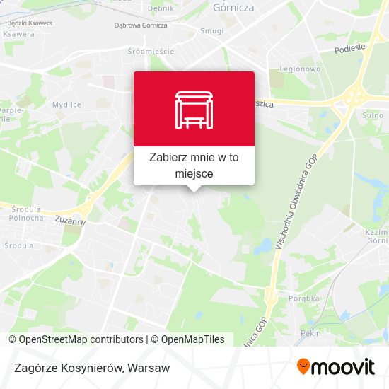 Mapa Zagórze Kosynierów