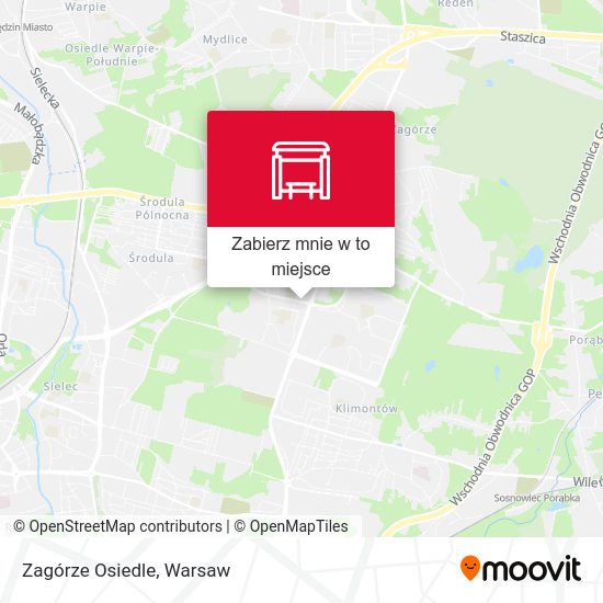 Mapa Zagórze Osiedle