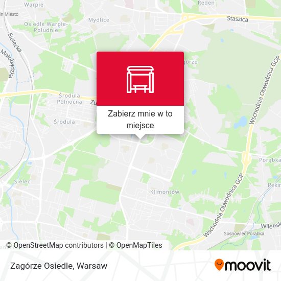 Mapa Zagórze Osiedle