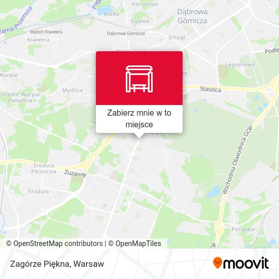 Mapa Zagórze Piękna