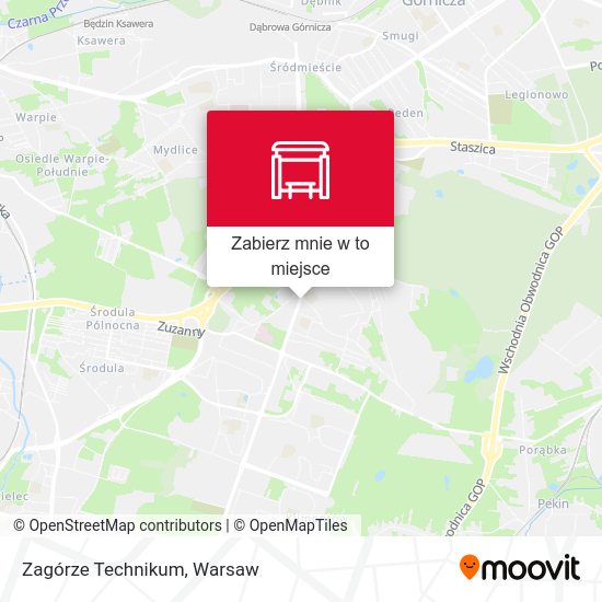 Mapa Zagórze Technikum