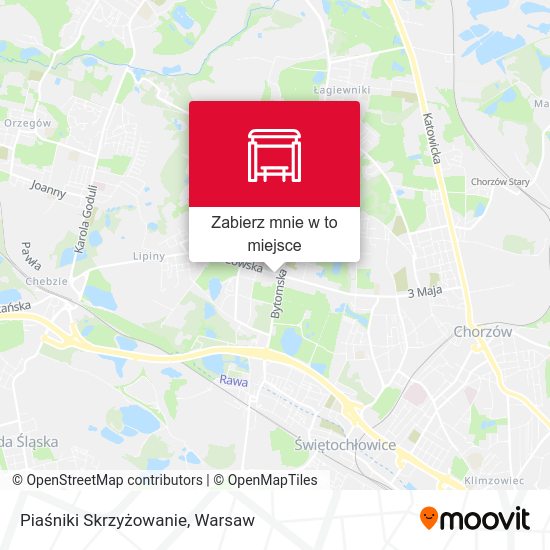 Mapa Piaśniki Skrzyżowanie