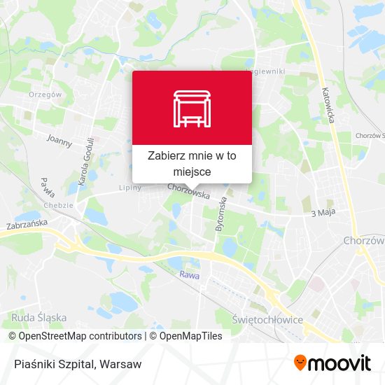 Mapa Piaśniki Szpital