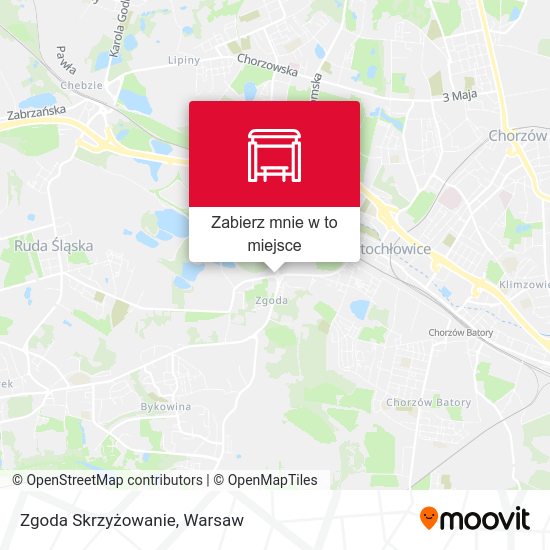 Mapa Zgoda Skrzyżowanie