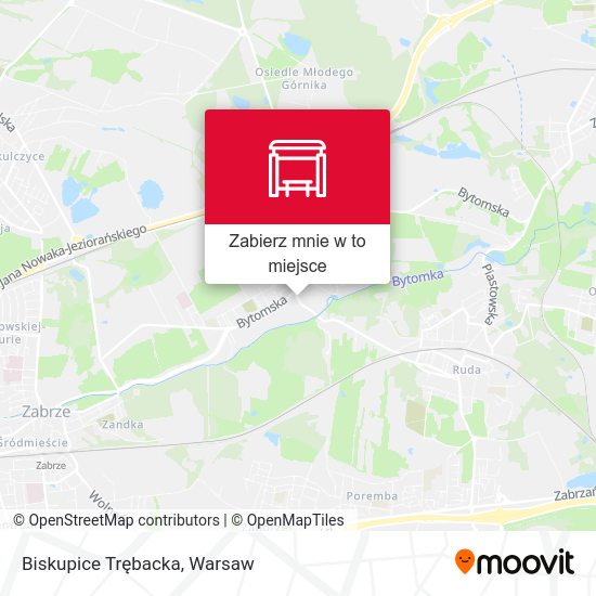 Mapa Biskupice Trębacka