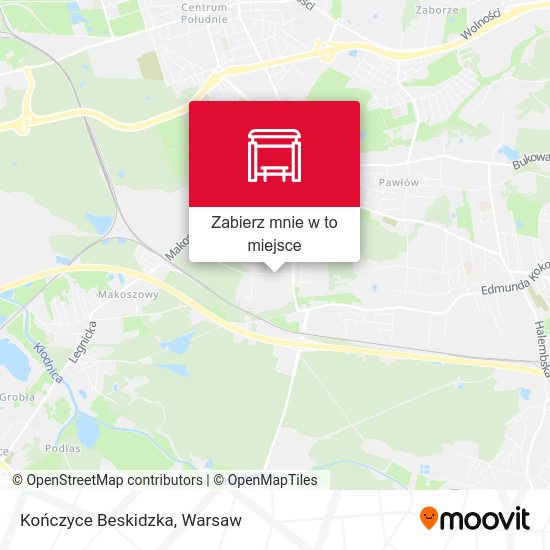 Mapa Kończyce Beskidzka