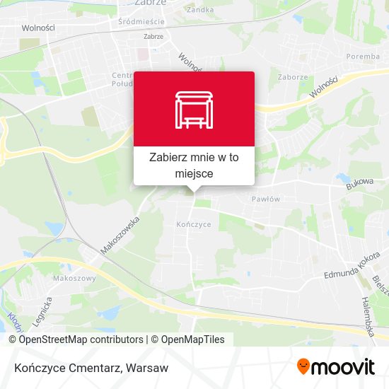 Mapa Kończyce Cmentarz