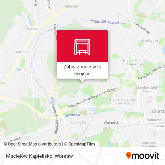 Mapa Maciejów Kąpielisko