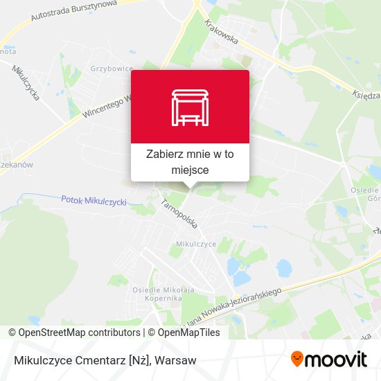 Mapa Mikulczyce Cmentarz [Nż]