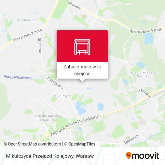 Mapa Mikulczyce Przejazd Kolejowy