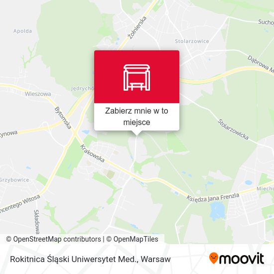 Mapa Rokitnica Śląski Uniwersytet Med.