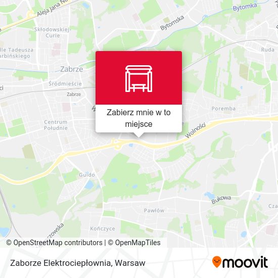 Mapa Zaborze Elektrociepłownia