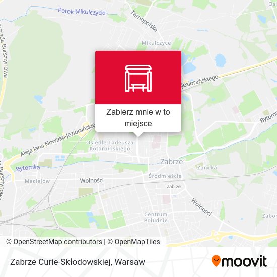 Mapa Zabrze Curie-Skłodowskiej