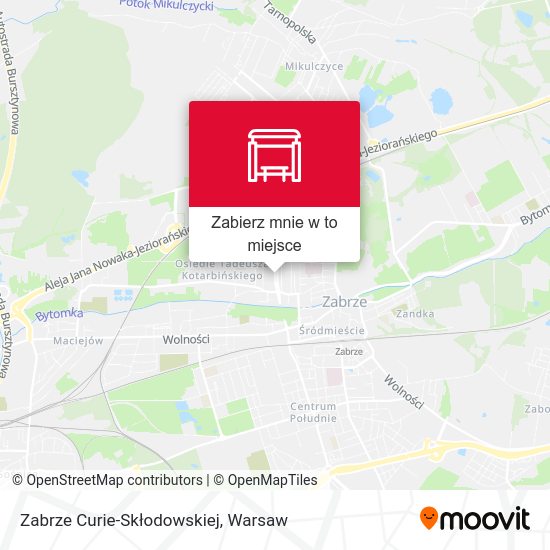 Mapa Zabrze Curie-Skłodowskiej