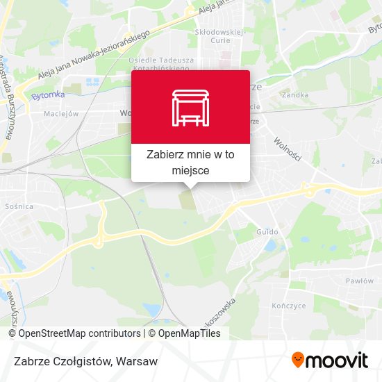 Mapa Zabrze Czołgistów