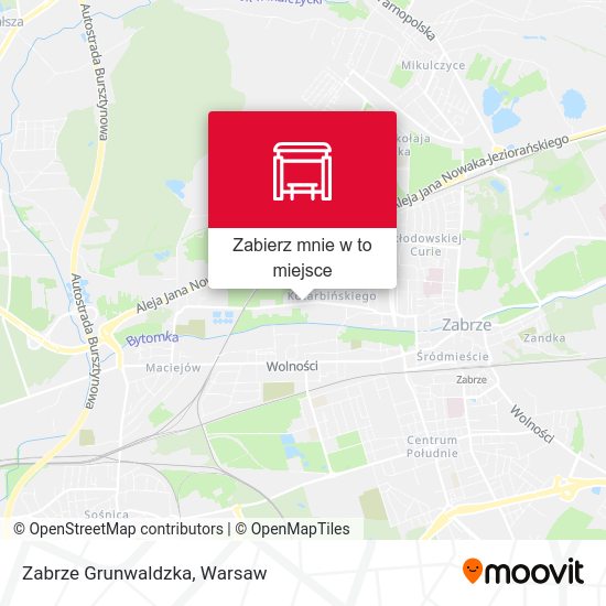 Mapa Zabrze Grunwaldzka