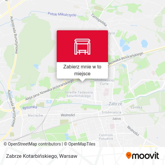 Mapa Zabrze Kotarbińskiego