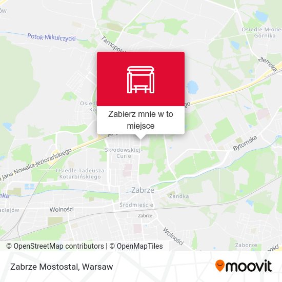 Mapa Zabrze Mostostal