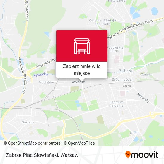 Mapa Zabrze Plac Słowiański