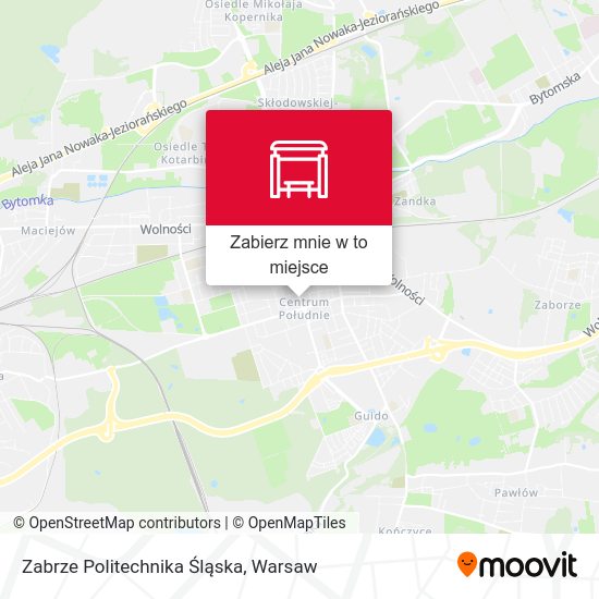 Mapa Zabrze Politechnika Śląska