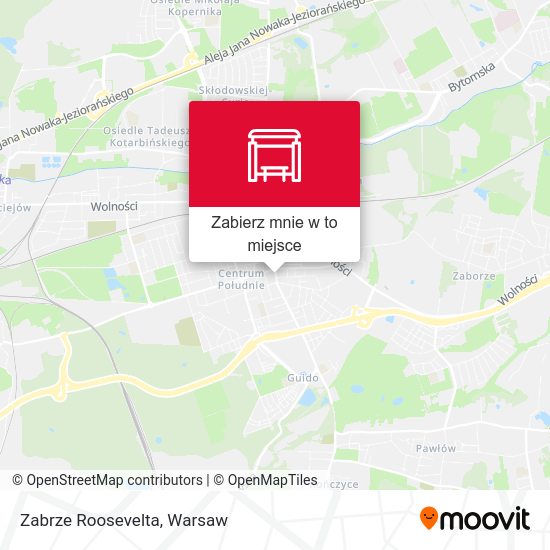 Mapa Zabrze Roosevelta