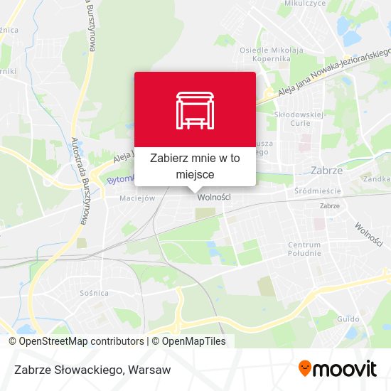 Mapa Zabrze Słowackiego