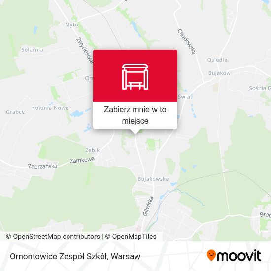 Mapa Ornontowice Zespół Szkół