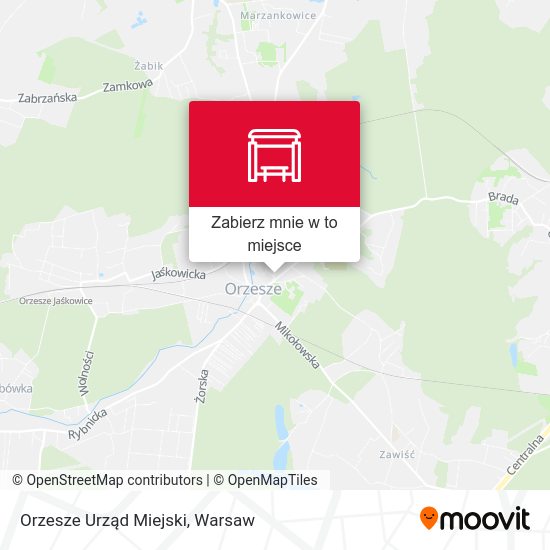 Mapa Orzesze Urząd Miejski